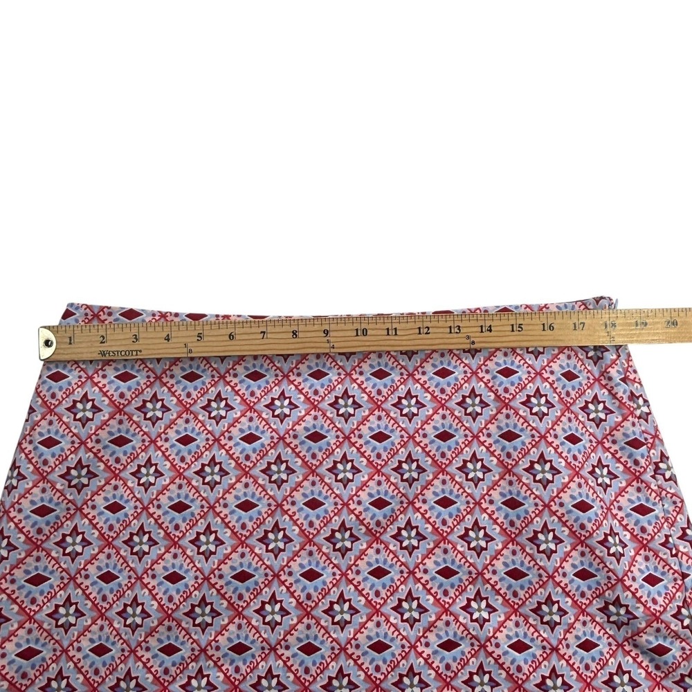 Talbots Skirt Womens Size 14 Floral Geo Print Above Knee A-Line Cotton Blend NEW - Picture 14 of 16